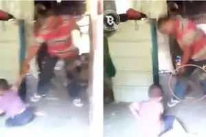 Lampiaskan amarah, ayah ini pukuli anaknya pakai sepotong kayu