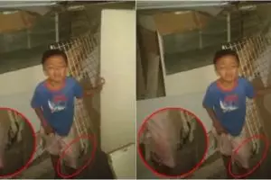 Tertangkap mencuri biskuit di apotek, bocah ini kakinya dirantai