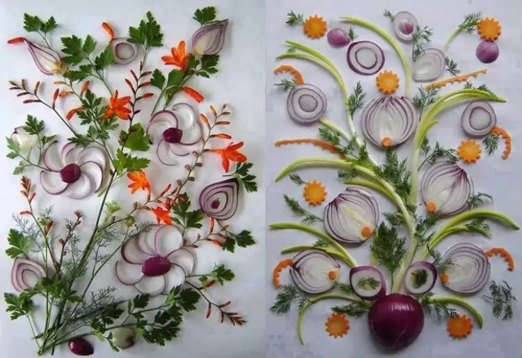 10 Kreasi bentuk bunga dari aneka sayuran, bisa ditiru nih