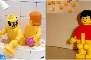 15 Kreasi bentuk lego jika dimainkan orang dewasa, imajinasinya liar