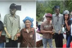 Cuma ada di Indonesia, tradisi berfoto selfie dengan mayat, hiii serem