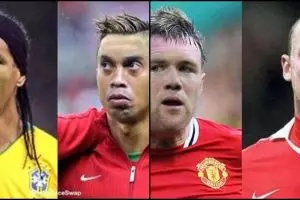 25 Foto tukar wajah pemain sepak bola ini lucunya bikin ngakak parah