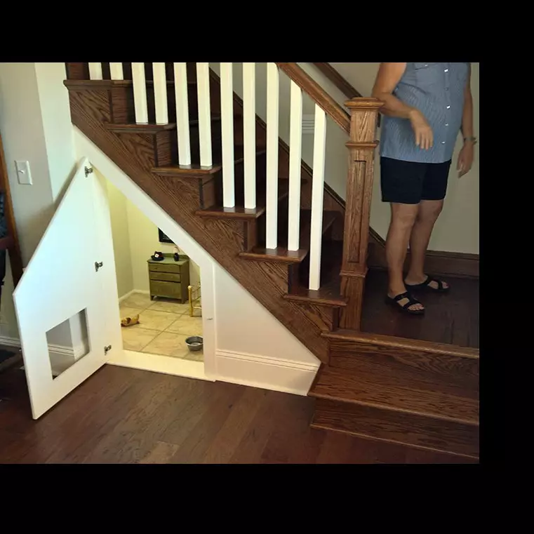 Perempuan ini sulap bawah tangga jadi ruang anjing, mewah banget! 