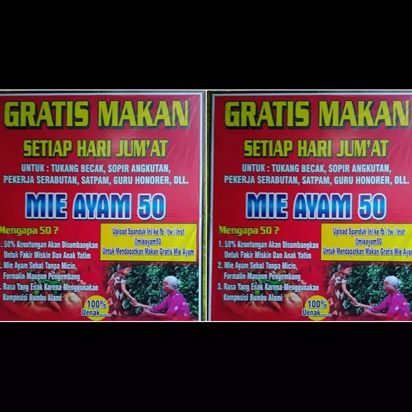 Makan di warung mi ayam ini gratis tiap hari Jumat, minat coba?