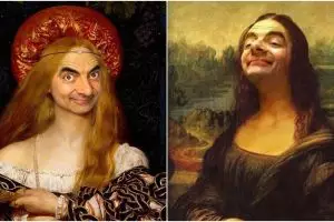 12 Lukisan tokoh dunia berwajah Mr Bean ini berhasil bikin ngakak