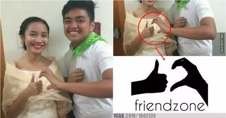 Ingin bikin lambang 'love' bareng gebetan, cowok ini ditolak halus