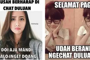 16 Meme 'chat duluan' ini nyindir sekaligus lucu abis