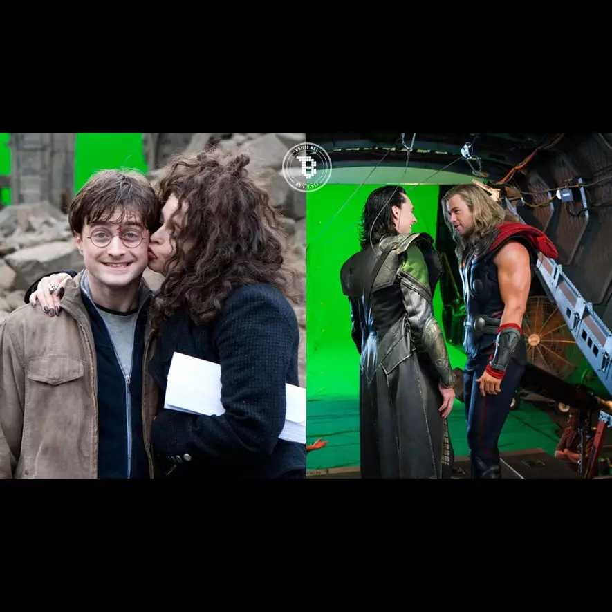 10 Foto di balik layar saat tokoh baik dan penjahat akrab, lucu deh