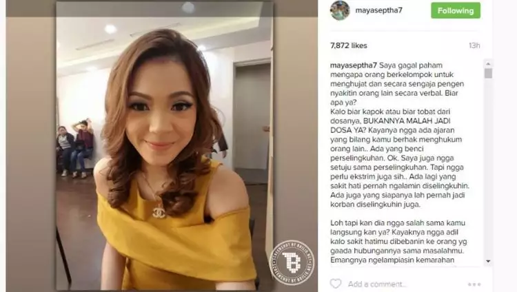 Maya Septha bahas haters, netizen malah salah fokus ke Ayu Ting Ting