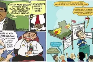 15 Komik strip ini sindir situasi politik Indonesia, bikin geram nih..