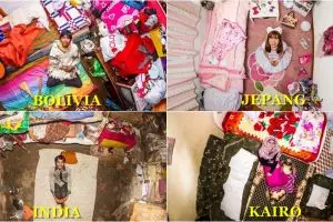 Ini isi kamar dari 20 orang di berbagai dunia saat difoto dari atas 