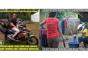 12 Meme lika liku kehidupan pecinta touring ini bikin ngakak