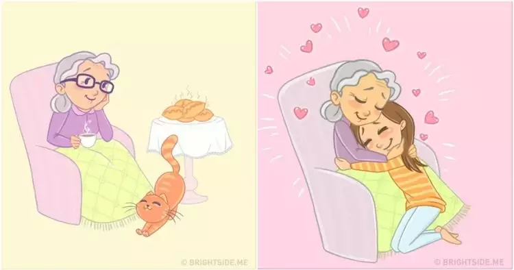 12 Ilustrasi ini dijamin bikin kamu mewek dan kangen sama nenek
