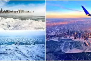 11 Foto kota Chicago saat beku karena salju, antara artistik & bencana