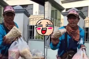 Penjual ini pakai nama artis untuk merek kerupuk, ada Luna Maya juga