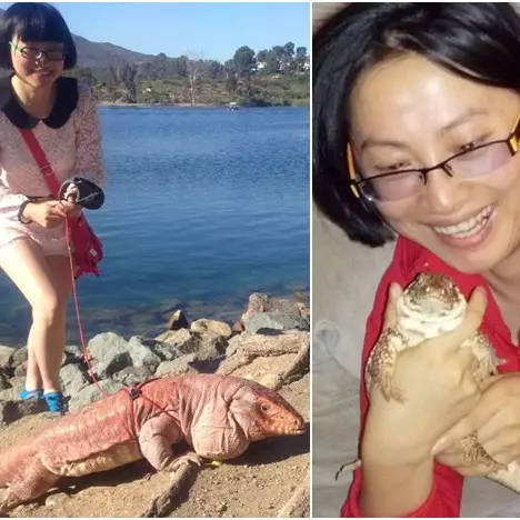 Wanita cantik ini piara 'monster' yang bikin orang lain bergidik