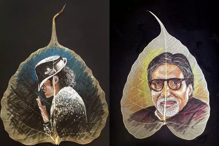 15 Lukisan tokoh dunia di daun kering ini buat berdecak kagum