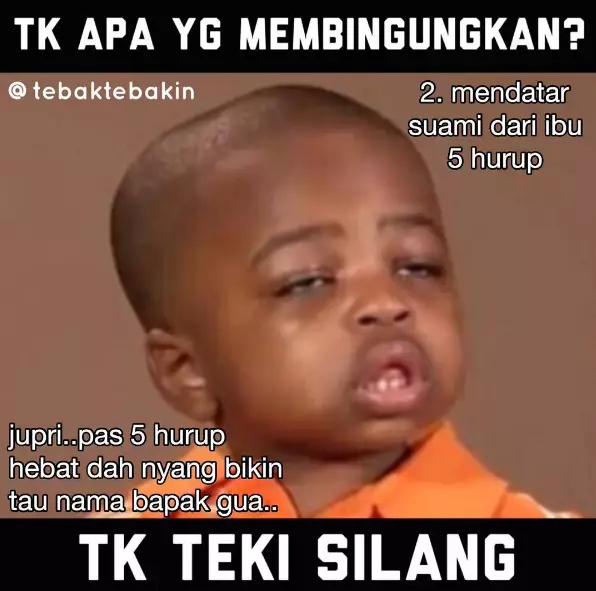 Meme tebak-tebakan receh bikin senyum-senyum © Istimewa Meme tebak-tebakan receh bikin senyum-senyum © Istimewa