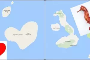  8 Pulau ini jika diperhatikan seksama bentuknya unik, nggak sangka ya