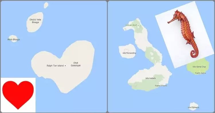  8 Pulau ini jika diperhatikan seksama bentuknya unik, nggak sangka ya