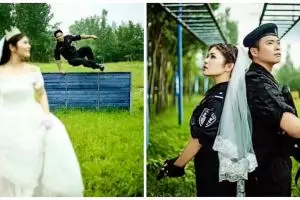 Pura-pura pacaran, dua polisi ini justru cinlok dan akhirnya menikah