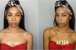 Wanita ini tanning tubuh pakai kopi kemasan, berubah cokelat nggak ya?