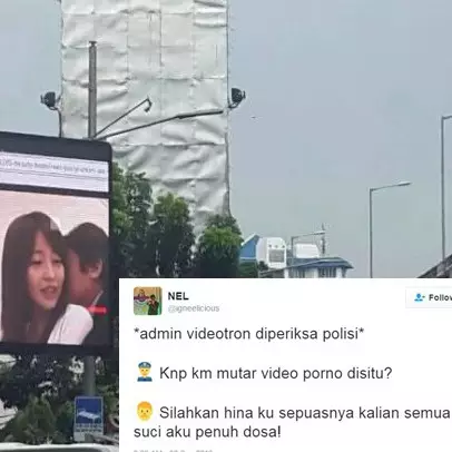 Ini reaksi-reaksi kocak netizen soal film porno di videotron Jaksel