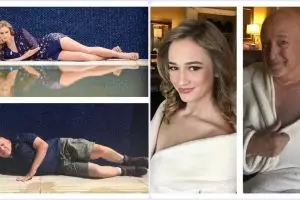 Pria ini tirukan pose foto anaknya yang jadi model, ayah kocak