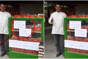 Tak takut miskin, pria ini minta pembeli hargai dagangannya sendiri