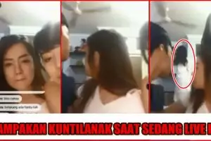 Kuntilanak tiba-tiba muncul di belakang remaja ini saat live di Bigo