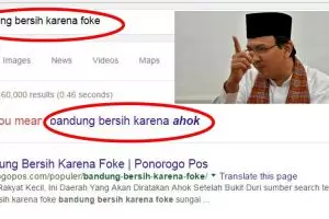Ini penjelasan 'Did you mean: sungai bersih karena Ahok?' di Google