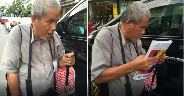 Kisah Paman Loke, pria buta yang menghidupi diri dengan jualan majalah