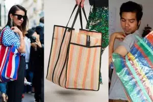 Mirip kantung belanja ke pasar, desain tas branded ini jadi lelucon