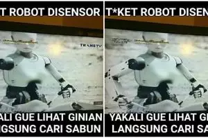 Heboh foto tunjukkan dada robot disensor, bikin netizen geram 