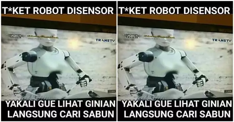 Heboh foto tunjukkan dada robot disensor, bikin netizen geram 