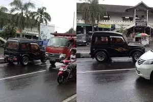 Sopir Katana ngawur lawan arus ini diteriaki warga, duh malu-maluin
