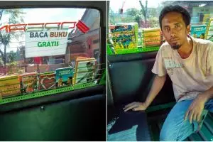 Angkot di Bandung ini keren, sediakan bacaan gratis bagi penumpang
