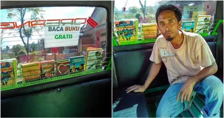 Angkot di Bandung ini keren, sediakan bacaan gratis bagi penumpang