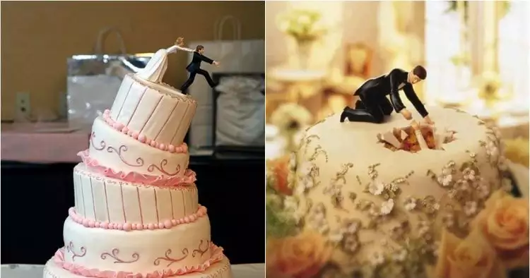 15 Kue pernikahan ini toppingnya lucu banget, bikin nggak tega makan