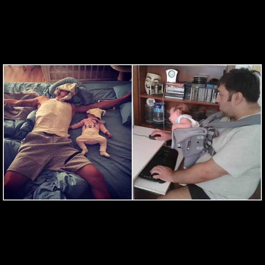 12 Foto ini tunjukkan perubahan pria setelah menjadi ayah baru