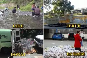 15 Foto hewan & makanan ini tumpah di jalan saat diangkut, sayang ya?