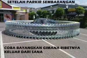 12 Hukuman bagi pelanggar parkir ini lucu sekaligus bikin kapok