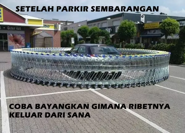 12 Hukuman bagi pelanggar parkir ini lucu sekaligus bikin kapok