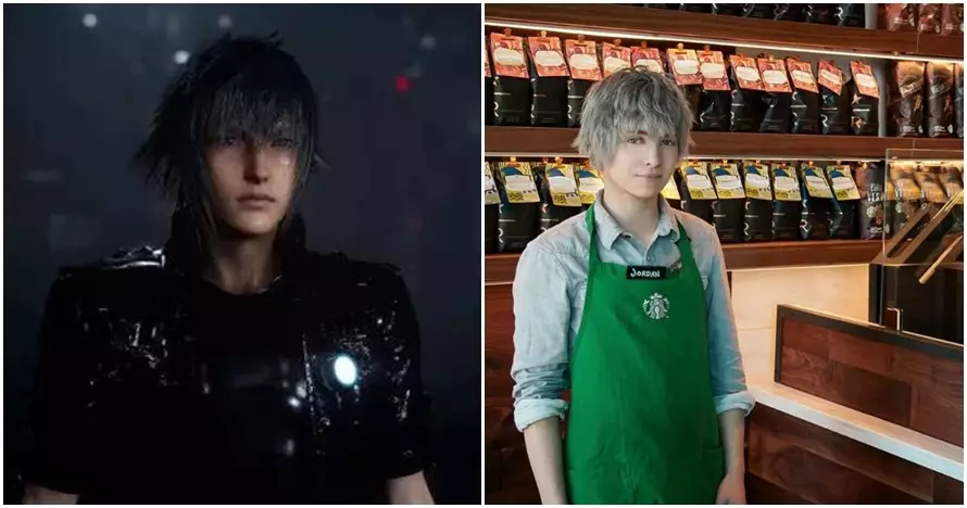 Barista ini mirip banget sama karakter di Final Fantasy