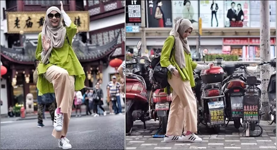 Tak lagi peduli komentar netizen, Rina Nose asyik liburan ke China