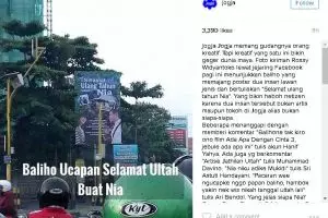 Cowok ini bikin baliho raksasa ucapan ulang tahun untuk pacarnya
