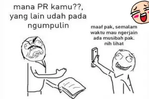 Alasan kocak siswa tak mengerjakan PR ini dijamin bikin ngakak