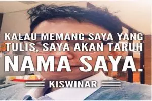 Benarkah postingan Kiswinar soal plagiarisme ini sindir Mario Teguh?