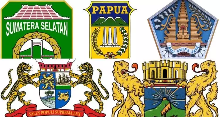 Ini beda lambang provinsi di Indonesia zaman kolonial dengan sekarang