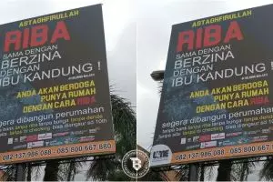 Kutip hadis soal riba, baliho iklan perumahan ini tuai kontroversi